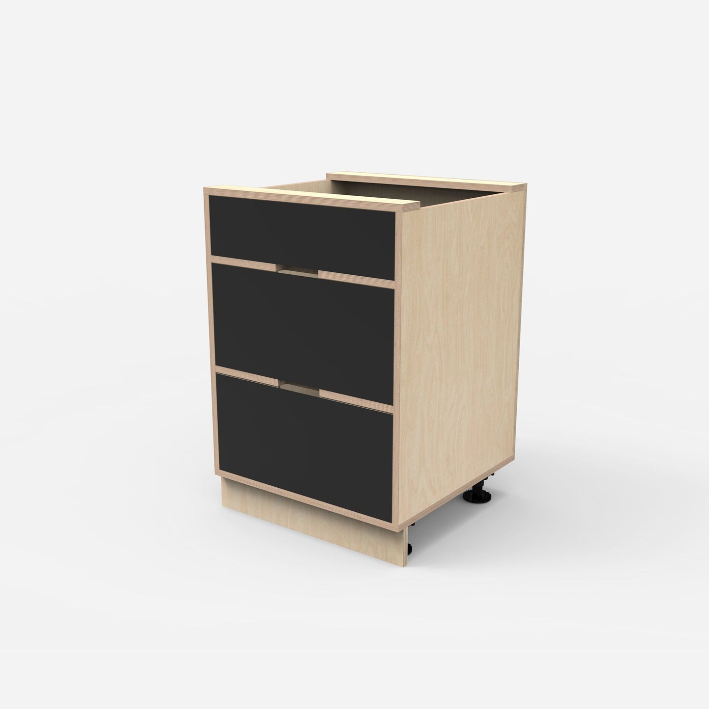 3-Drawer Plywood Base Cabinet