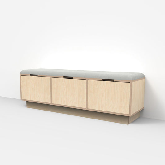 3 Drawer Plywood Bench Seat