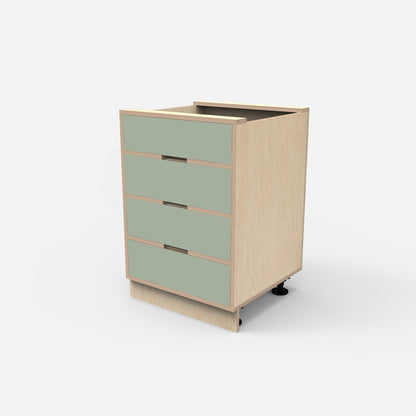 4 Drawer Plywood Base Cabinet