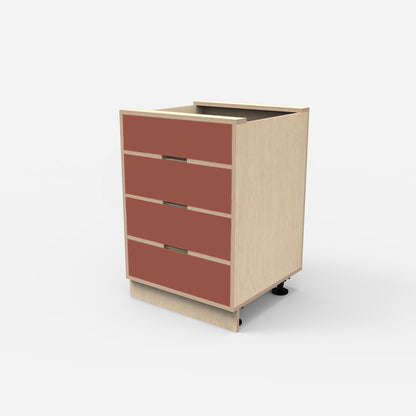 4 Drawer Plywood Base Cabinet