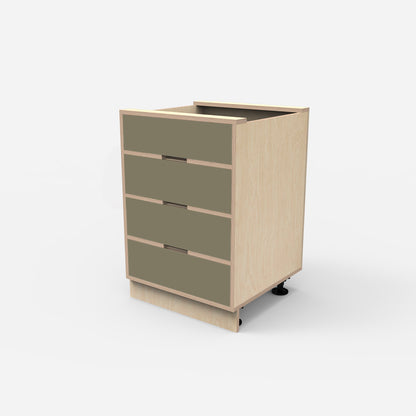 4 Drawer Plywood Base Cabinet