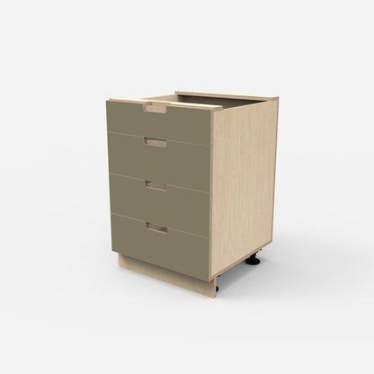 4 Drawer Plywood Base Cabinet