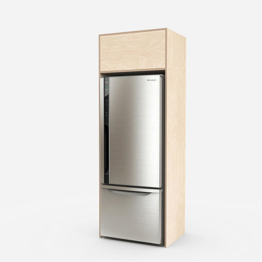 Plywood Fridge Surround with Top Cabinet