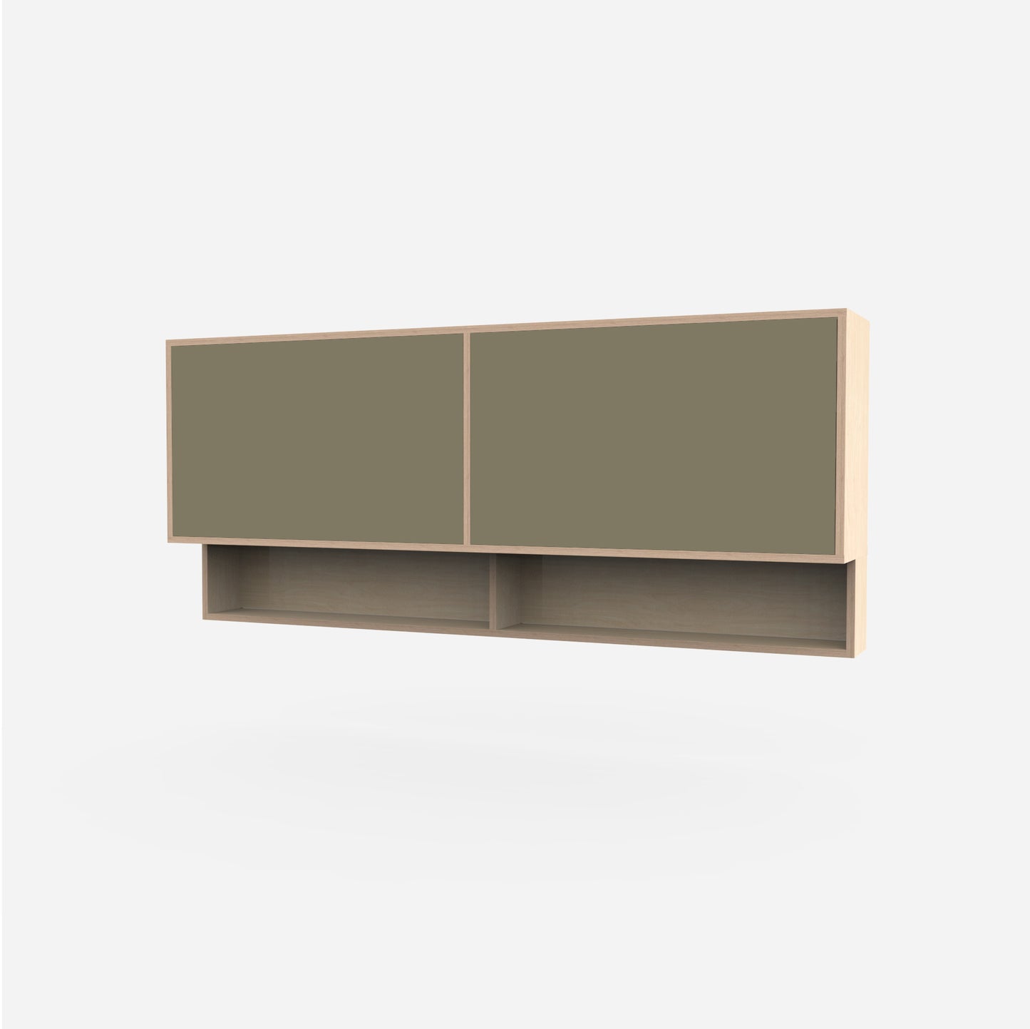 2 Door Plywood Wall Cabinet with Niche Shelf