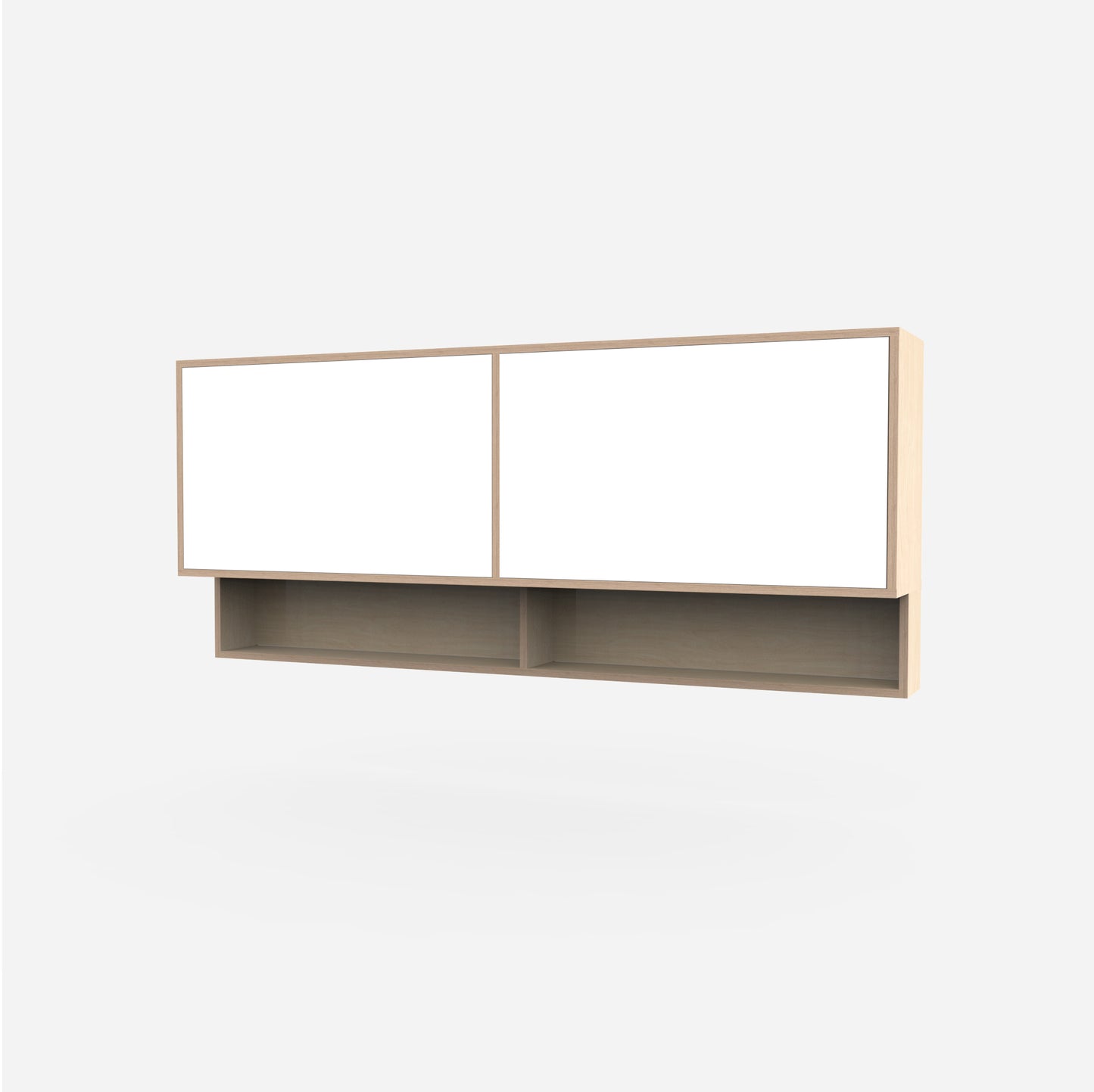 2 Door Plywood Wall Cabinet with Niche Shelf