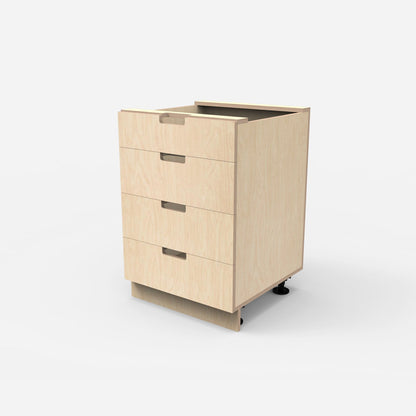 4 Drawer Plywood Base Cabinet