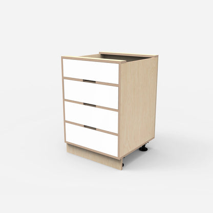 4 Drawer Plywood Base Cabinet